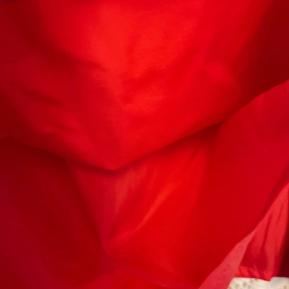 Beautiful shade of red , snaps open on the size ,zipper in the back - Picture 5 of 5